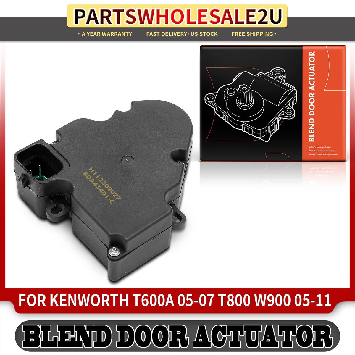 Heater Control Valve Blend Door Actuator for Kenworth T600A T800