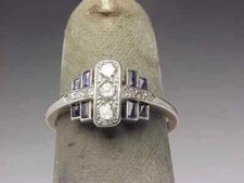 3Ct Vintage Art Deco Style Lab Created Diamond Engagement 14K White Gold FN Ring