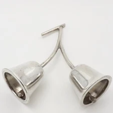 Antique Sterling Silver Cherry Double Dinner Tea Bell Loud Chimes Pakistan 94