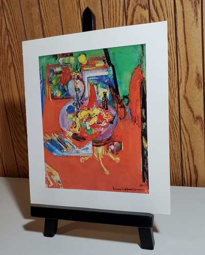 VINTAGE HOFMANN PRINT 1940 STILL LIFE WITH FRUIT AND COFFEE POT ART UNFRAMED - Picture 6 of 10