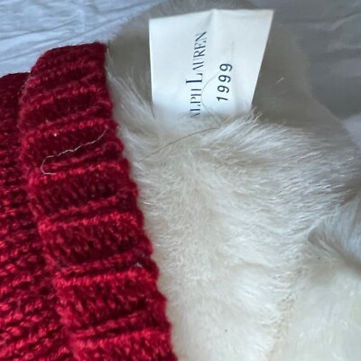Vintage Polo Ralph Lauren Plush Teddy Bear 2000 Red Ski
