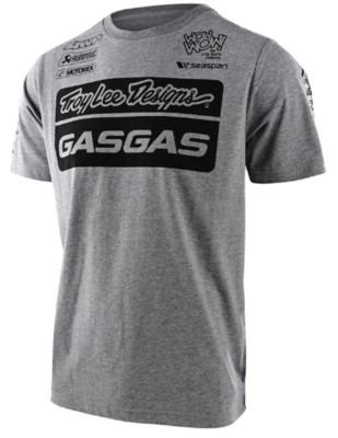 GASGAS  TroyLee Design TLD Team Tee Shirt T-Shirt Tee Grau Gr. S - XXL *NEU*