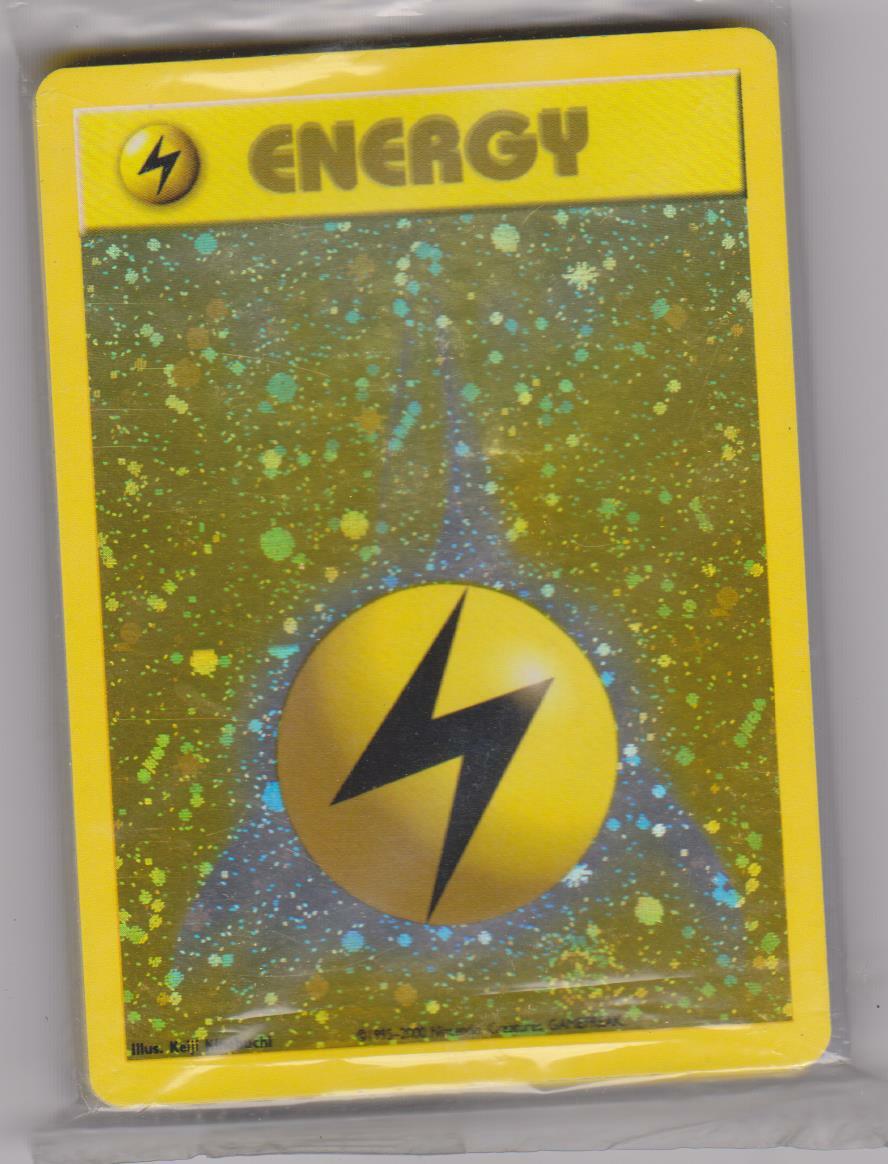 Sealed Pack of 25 Pokemon Yellow Starfoil Lightning Energy