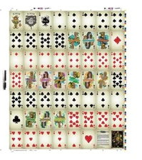 Uncut Sheet of Tikilandia Playing Cards USPCC Card Deck Tiki Bar Art Ku Apes