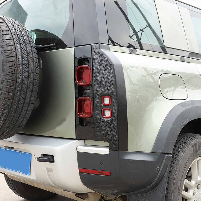 Gloss Black ABS Rear Tail Light Cover For Land Rover Defender 90
