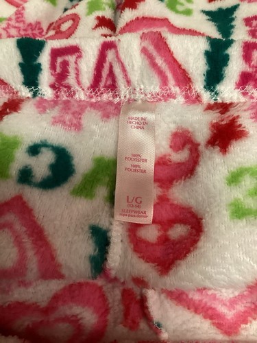 Love Joy Peace Weihnachten Winter Urlaub Kuschel Fleece PJ Hose Größe L - Bild 4 von 5