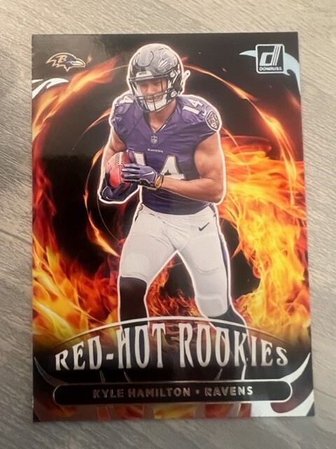 2022 Panini Donruss Kyle Hamilton ( Baltimore Ravens ) Red Hot Rookies #RHR-10
