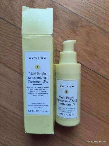Naturium Multi-Bright Tranexamic Acid Treatment 5% Serum Brighten Dark Spots 1oz
