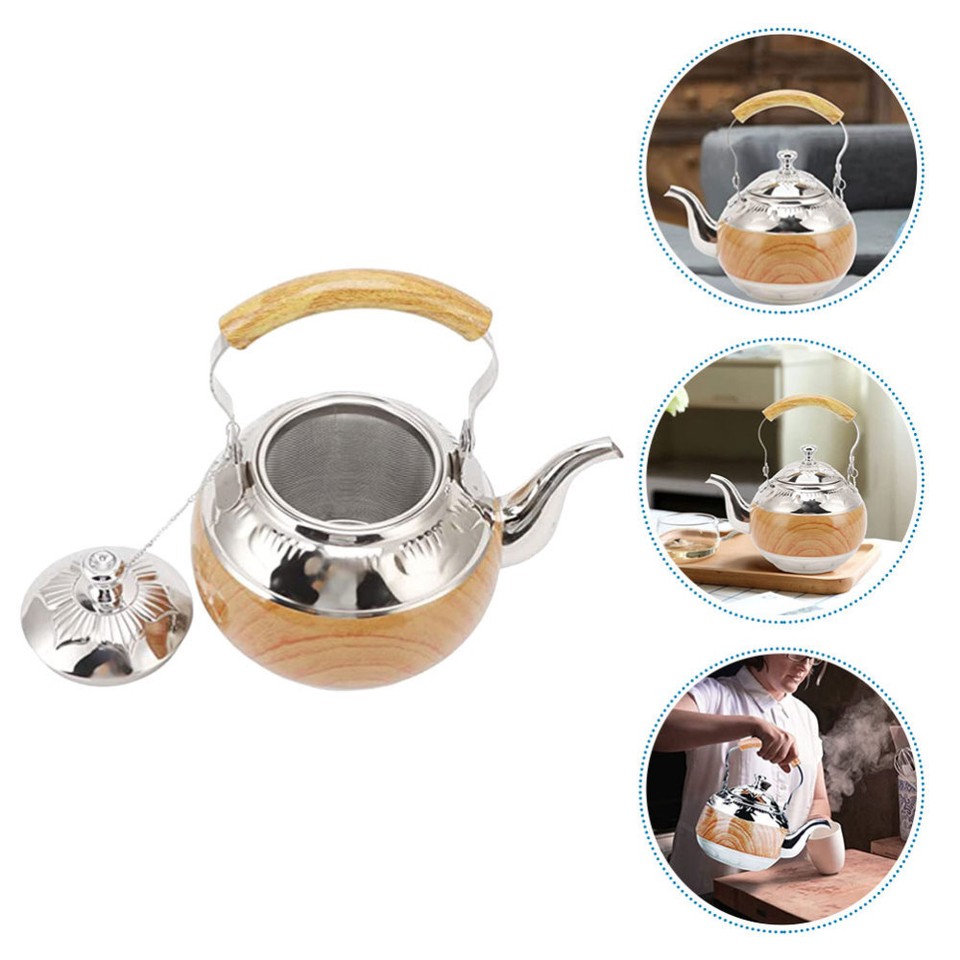 3 Pieces Desktop Teapot Decor Stainless Steel Travel Office eBay