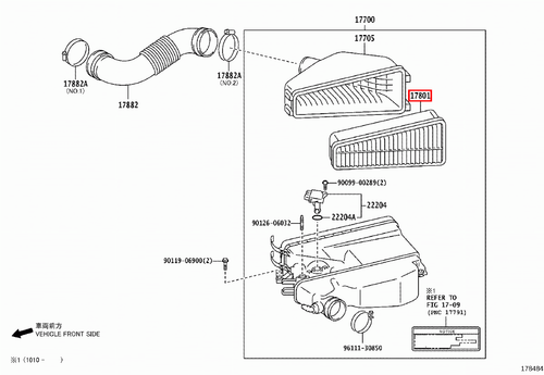 Genuine LandCruiser 79 Series VDJ 1VD 4.5 Diesel V8 Engine Air Filter Set x2 - Picture 5 of 7
