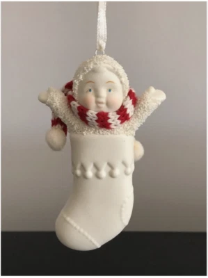 SNOWBABIES Collectible Blank Porcelain Stocking Hanging Ornament - Department 56