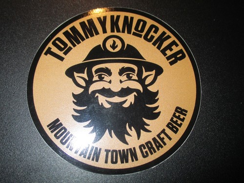 tommyknocker brewery circle gold circle logo sticker decal craft