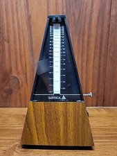 RARE VINTAGE SAMICK FAUX WOOD METRONOME incredible Shape