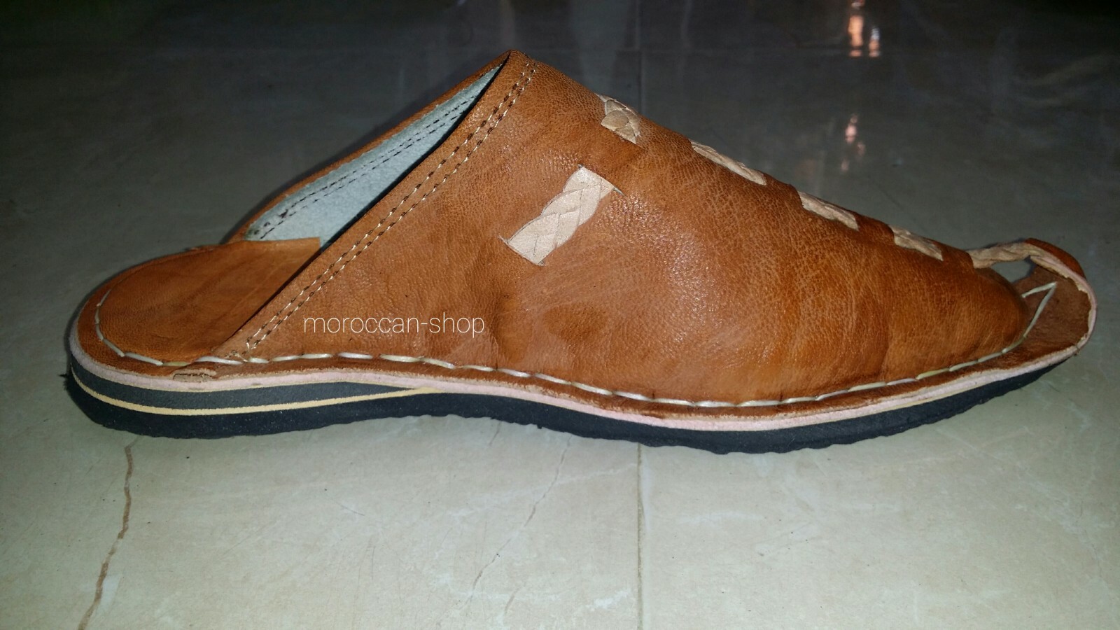 PANTOFOLA D’ORO Pantofole Babouches tradizionali marocchine da uomo fatte a mano in pelle a scelta