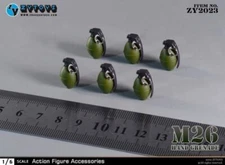 ZYTOYS ZY2023 1/6 US Army M26 hand grenade Model Toys 6pcs Fit 12'' Figure Doll