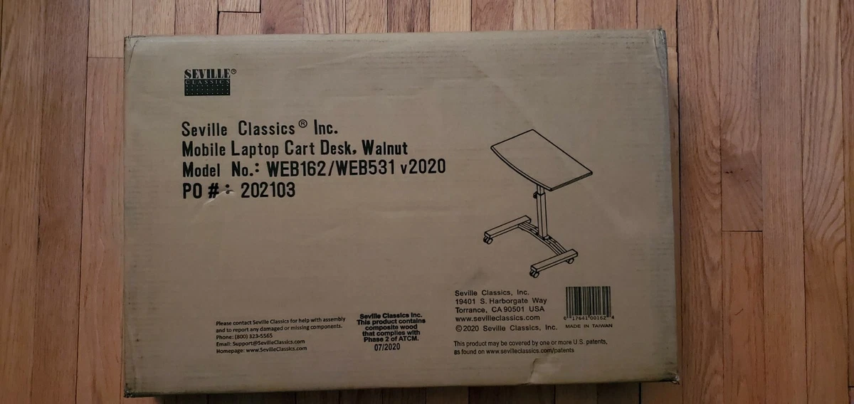 Seville classics laptop cart outlet