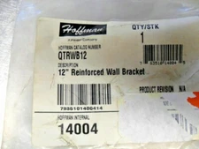 Hoffman QTRWB12 - 12" Reinforced Wall Bracket # 14004 w/ Free Ship