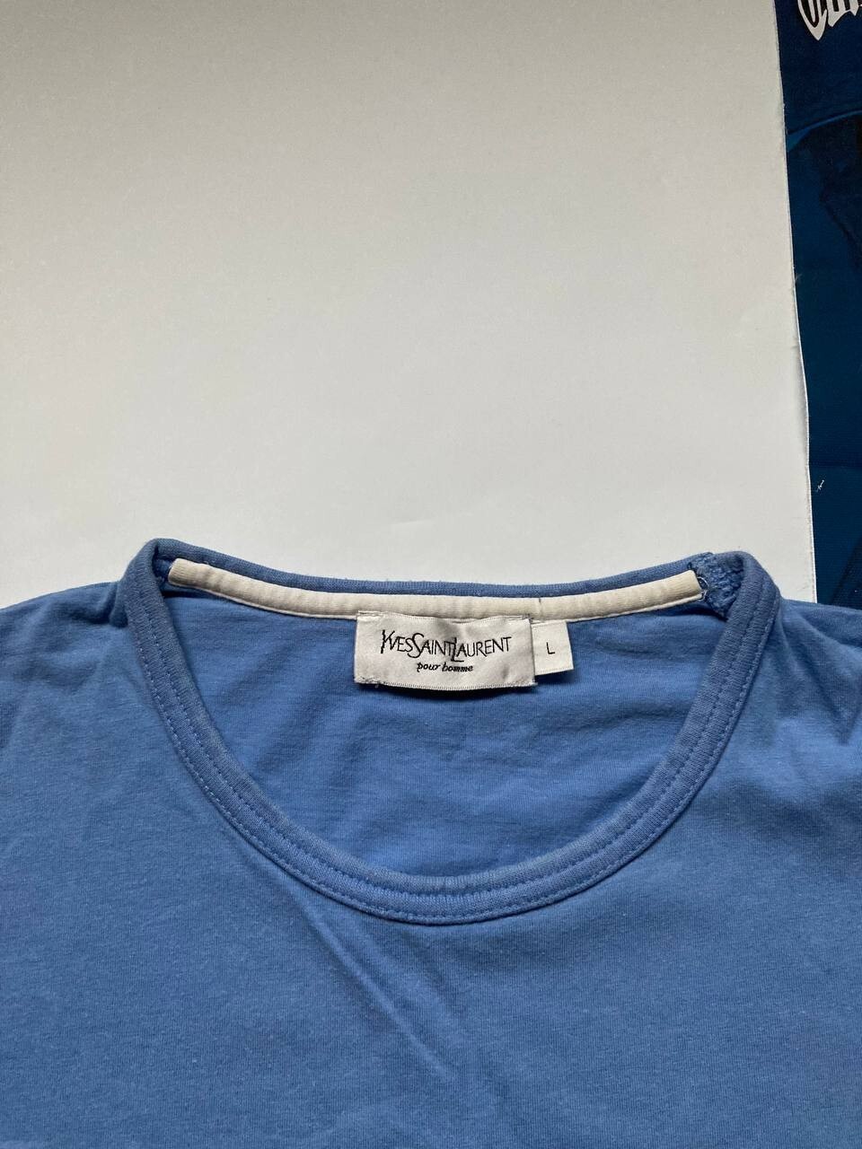T shirt Yves Saint Laurent blu vintage uomo taglia L