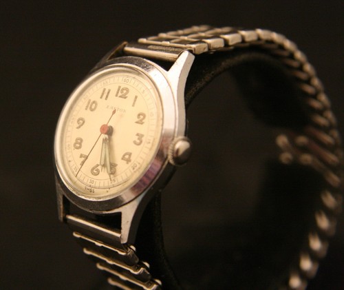 Very rare vintage WWII 1940's ESKA / Easton 17J Swiss men's military wristwatch - Picture 12 of 13
