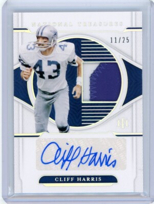 2021 Panini National Treausres Football Patch Autograph #MS-CH Cliff Harris /25