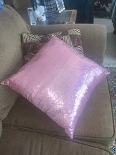 Pink Glitter Sequin Pillow Case Throw Cushion Cover Home Sofa Décor with insert