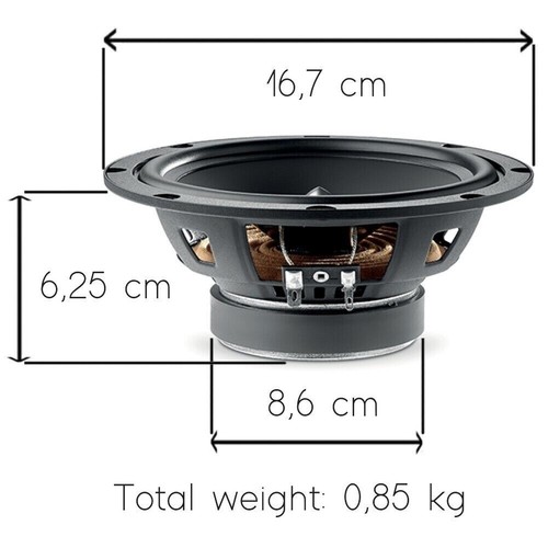 FOCAL KIT ASE-165 WOOFER TWEETER CROSSOVER 2 VIE 16,5CM ALTOPARLANTE CASSE AUTO - Imagen 6 de 10