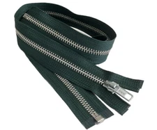 7 Inch YKK #5 Medium Weight Aluminum Metal Jacket Zipper Separating Made in USA