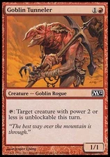 1x FOIL Goblin Tunneler M12 MtG Magic Red Common 1 x1 Card Cards