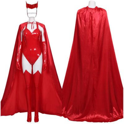 Wanda Vision Sexy Scarlet Witch Wanda Maximoff Cosplay Costume Outfit Cloak Pant