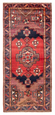 Vintage Hand-Knotted Area Rug 4'3'' x 9'5'' Traditional Wool Carpet