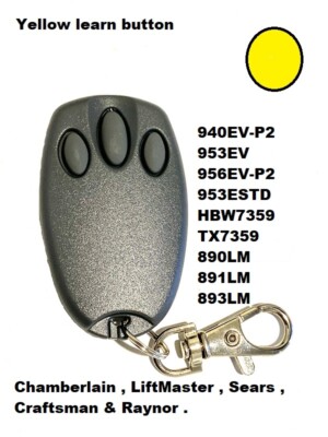Chamberlain Garage Door Opener mini Remote Transmitter ...