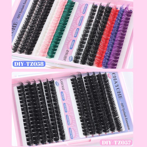 204 Clusters Eyelash Segmented Lash Extension D Curl Eyelash Grafting Bond Seal - Picture 14 of 21