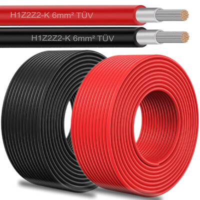 Solar Solarkabel 6mm² PV Solarleitung Kabel für Solarmodule 5-100m TÜV geprüft