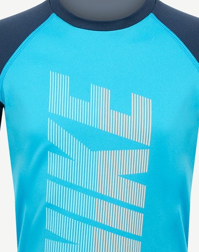 Nike Toddler Boys Rift 1/2 Sleeve Hydroguard Rashguard, Light Blue Fury, sz 5 - Picture 2 of 2