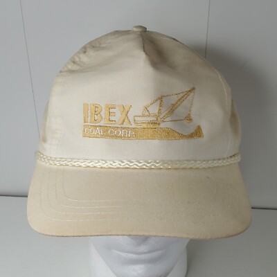 Vintage Ibex Coal Corp. Mining Embroidered Baseball Cap Strapback Hat Crane KY