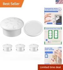 Universal Replacement Keys for Childproof Cabinet Locks - Set of 3 with Holders