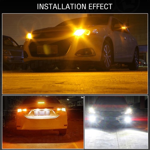 2pcs 3157 4157 LED Switchback Turn Signal Light Bulbs White/Amber - Picture 13 of 17