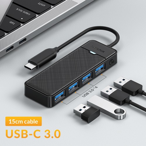 4 Ports USB HUB für USB Typ C Geräte zur Erweiterung des Universal USB Ports - Bild 7 von 7
