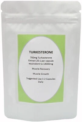 Turkesterone 700mg Capsules Hight Strength Testosterone Booster Muscle Growth