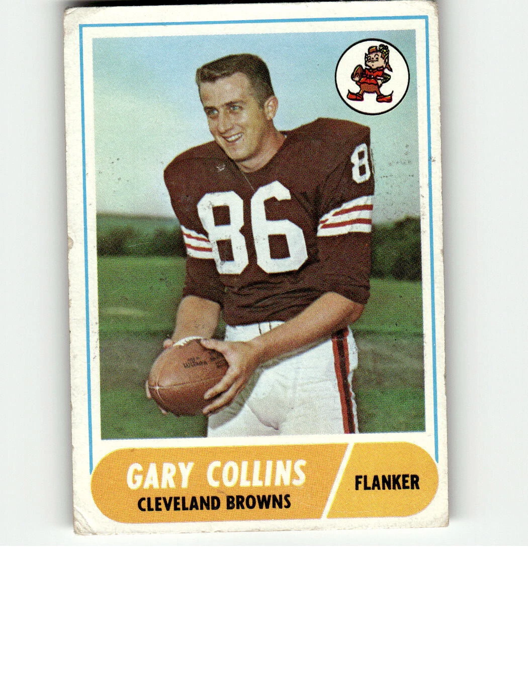 GARY COLLINS 1968 Topps FOOTBALL #128 BUY ANY 2 ITEMS FOR 50% OFF B216R4S9