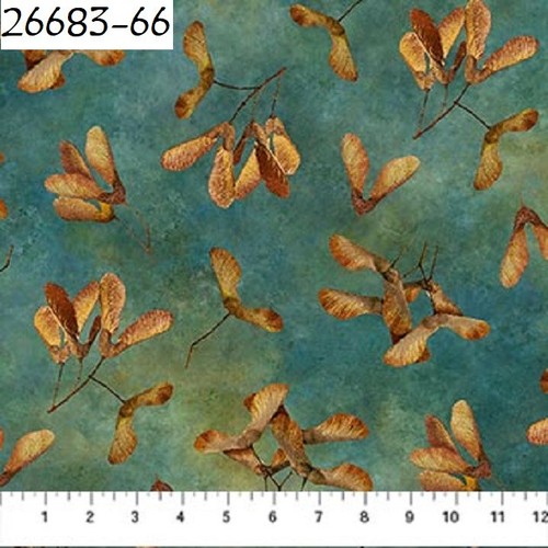 Autumn Splendor Cotton Quilt fabric Northcott 2668-56 Rust Tonal - Picture 6 of 11