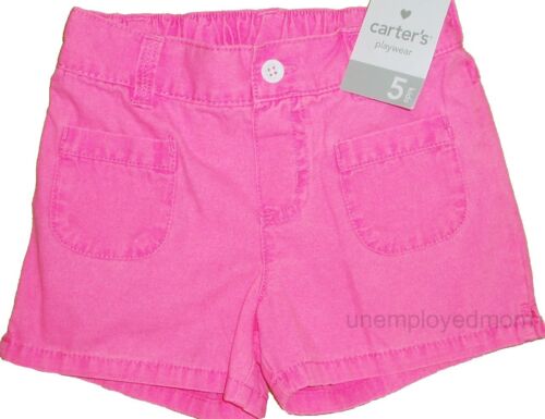 Shorts Girls Slip on Children Summer Short Pants Kids Denim BTS Carters 3T to 6X - Picture 3 of 14
