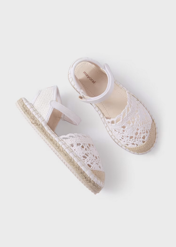 SCARPE ESPADRILLAS SANDALI BIMBA MAYORAL 43554 COTONE 19 BIANCO ORIGINAL PE 2024 - Picture 3 of 5