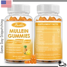 2Pack Mullein Leaf Extract Gummies for Lung Cleanse, Support Respiratory Immune