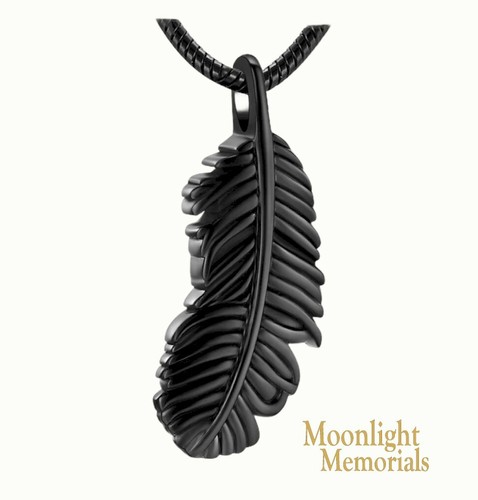 New Angel Feather Bird Cremation Urn Keepsake Ashes Memorial Necklace - Picture 8 of 12