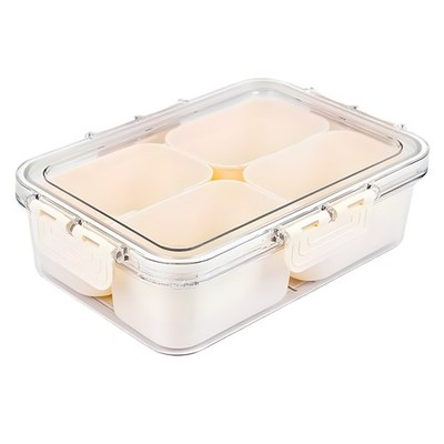 Snack Stackers 4 Compartment Lunch Box Airtight Leakproof Food Container