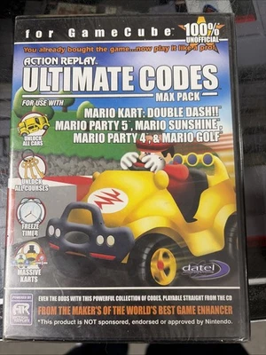 SEALED ACTION REPLAY ULTIMATE CODES MARIO KART PARTY 4-5 SUNSHINE GOLF GameCube - Bild 1 von 3
