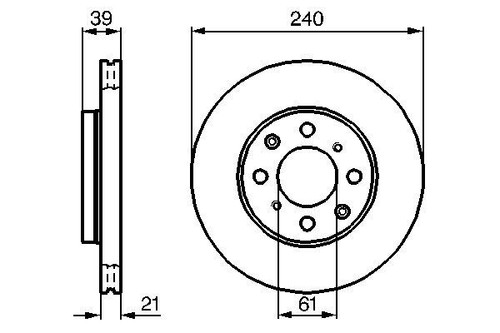 2x BRAKE DISC 0 986 479 033 FOR HONDA FIT/II/MONOCAB JAZZ LOGO 1L15A 1.5L 4cyl - Picture 7 of 14