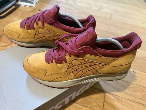 🔥ASICS GEL-LYTE 5 - Uomo 11 - Alpine Blast Wheat Tan Borgogna Rosso Kith H5F0L🔥 - Foto 3 di 6