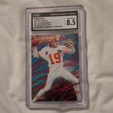 Fleer1995 Aerial Attack #3 JoeMontana Error Card Wrong Foil CGC 8.5 1 of a kind 